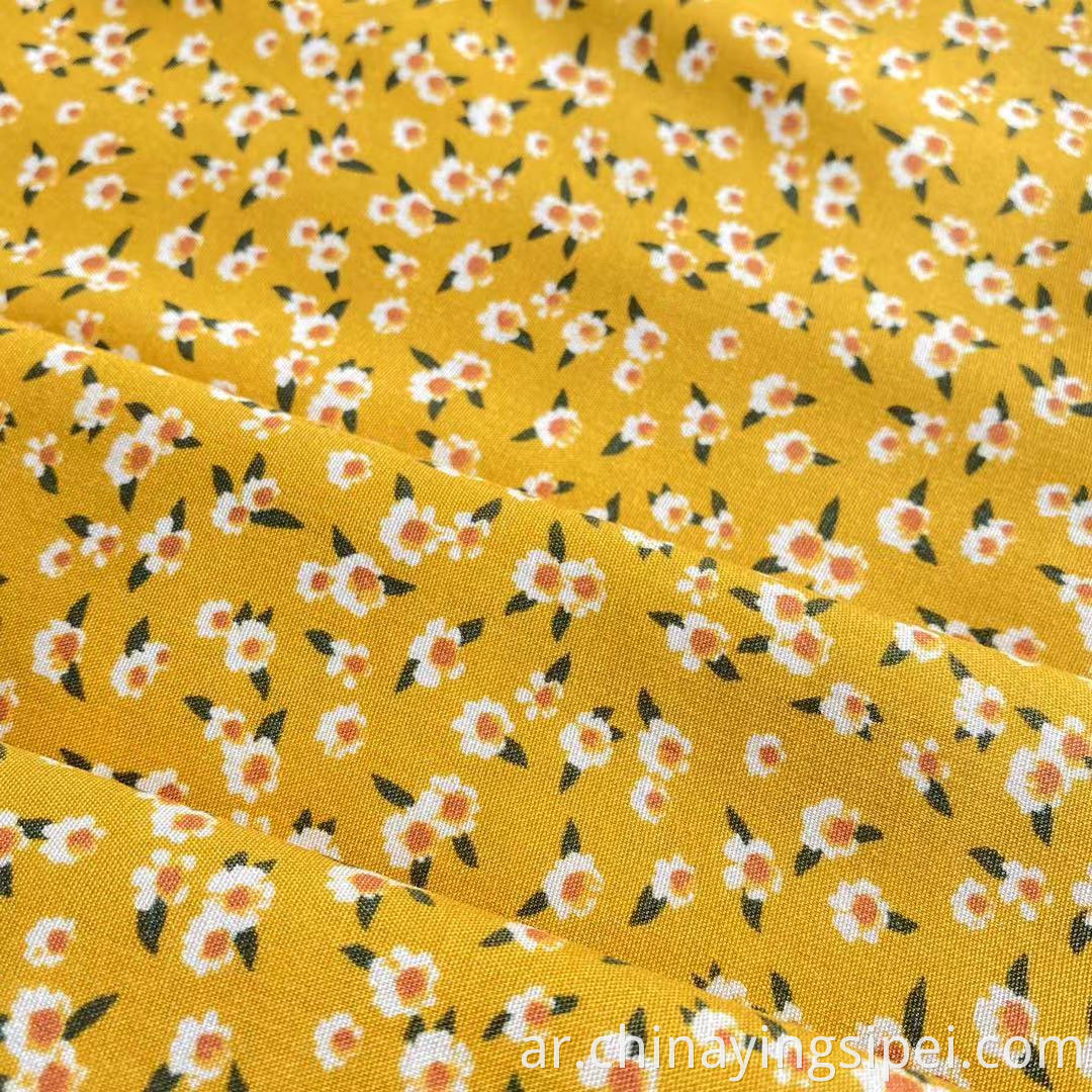 منسوج 100 ٪ تفريغ طباعة Rayon Plain Viscose Fabric 30S 120GSM مخزون سلع جاهزة